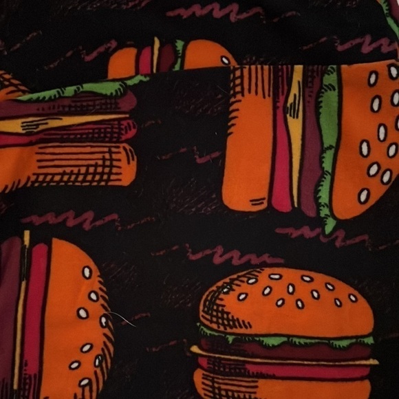 NEW! OS Hamburger Leggings LuLaRoe - Picture 2 of 4